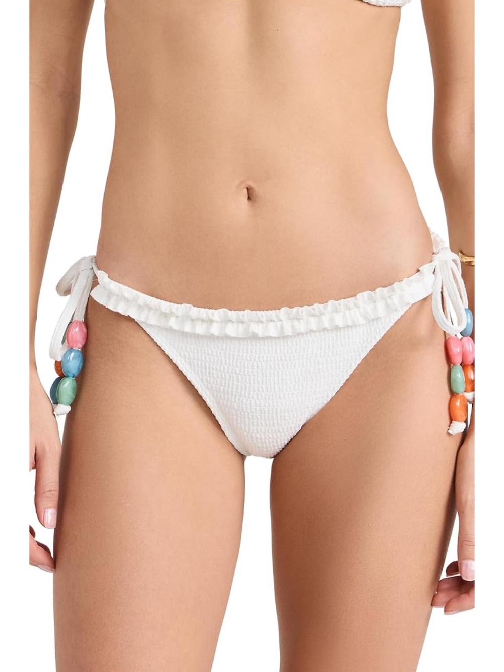 NWT Shoshanna beaded Bikini Top & bottom set white sz xl /Dd 2pc swimwear - Picture 6 of 13